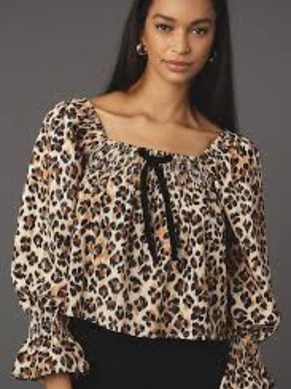 NWOT Mille Anthropologie Jesse Leopard PrintTop XL